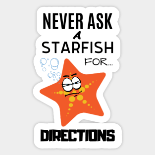 Angry Starfish Sticker